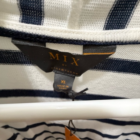 Mi Navy and White Striped Top - Picture 3 of 6